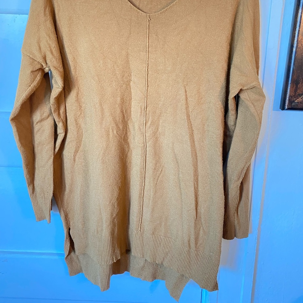 Azalea oversized mustard sweater vneck sweater